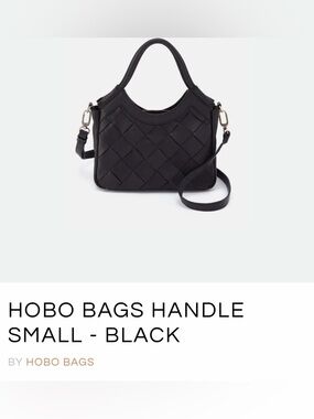 NWT HOBO Black Small Handle woven crossbody